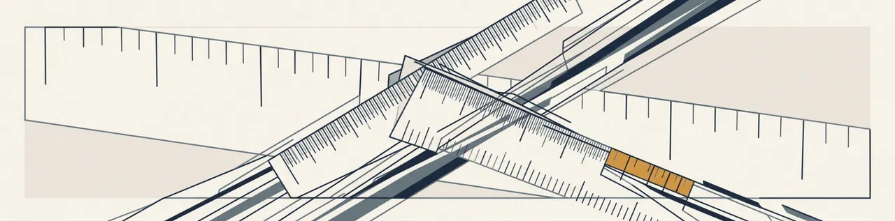 Abstract illustration of two overlapping measurement scales at different sizes